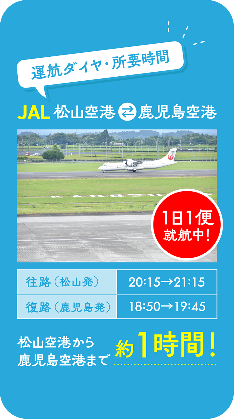 JAL 松山空港から鹿児島空港